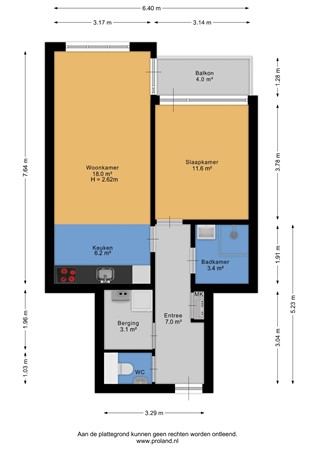 Floorplan - Galileistate 165, 2041 BS Zandvoort